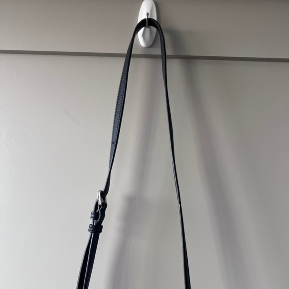 Michael Kors Pebbled Leather Bedford Flap Crossbody Bag Black Silver Zipper - Picture 3 of 14